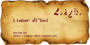 Lieber Ábel névjegykártya