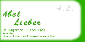 abel lieber business card