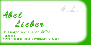 abel lieber business card